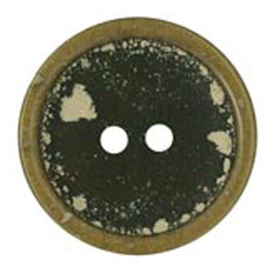 22994 Sullivans 23mm Round Plastic Button 2 Hole - Indented With Fleck - Brown - 19 In A Tube