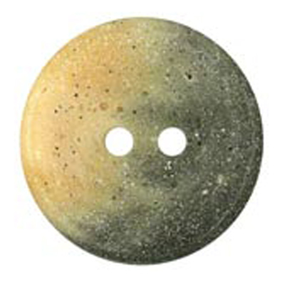 22996 Sullivans 15mm Round Plastic Button 2 Hole - Indented With Two Tones - Cream - 37 In A Tube