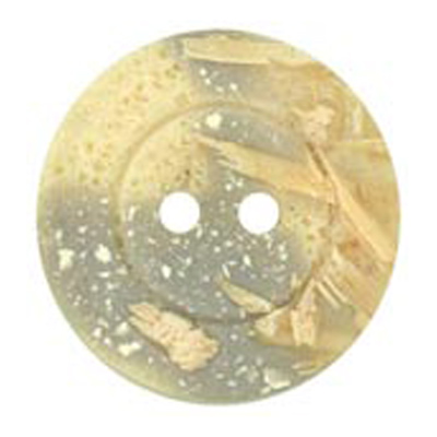 23156 Sullivans 21mm Round Plastic Button 2 Hole - With Groove - Speckled Cream - 24 In A Tube