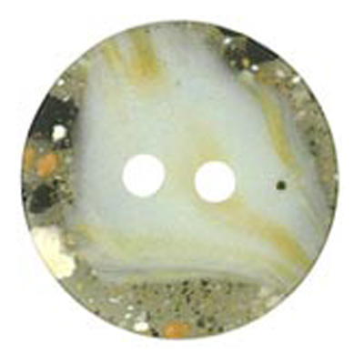 23173 Sullivans 16mm Round Plastic Button 2 Hole - Cream With Cloudy Effect And Speckles - 31 In A Tube