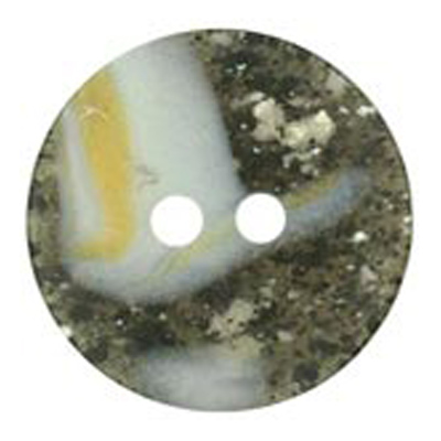 23174 Sullivans 16mm Round Plastic Button 2 Hole - Grey With Cloudy Effect And Speckles - 31 In A Tube