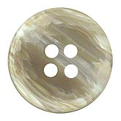 23179 Sullivans 15mm Round Indented Plastic Button 4 Hole - Brown With White Wash Effect - 44 In A Tube