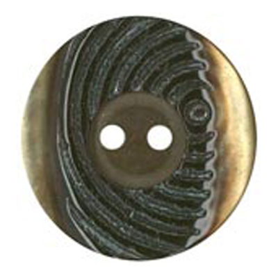 23191 Sullivans 25mm Round Plastic Button 2 Hole With Textured Surface - Brown - 16 In A Tube