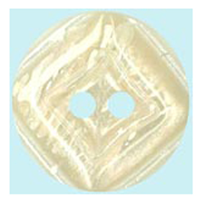 23200 Sullivans 26mm Round Plastic Button 2 Hole With Raised Square - Pearlised Cream - 13 In A Tube