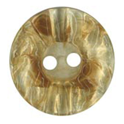 23216 Sullivans 15mm Round Clear Plastic Button 2 Hole Amber With Flower Petal Border - Tan - 67 In A Tube