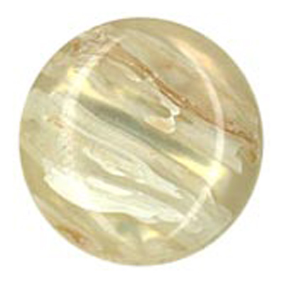 23307 Sullivans 19mm Round Plastic Shank Button With Artistic Splash - Dark Cream - 21  In A Tube