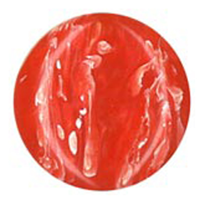 23315 Sullivans 19mm Round Plastic Shank Button With Artistic Splash - Orange - 21  In A Tube