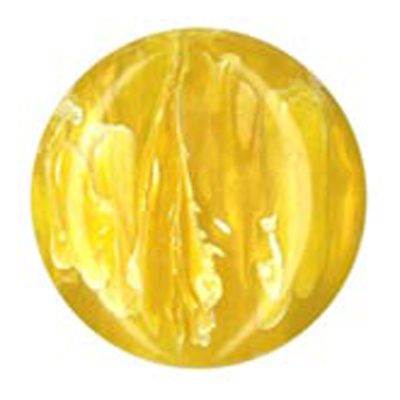 23317 Sullivans 19mm Round Plastic Shank Button With Artistic Splash - Lemon - 21  In A Tube