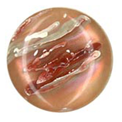 23331 Sullivans 23mm Round Plastic Shank Button With Artistic Splash - Peach - 17  In A Tube