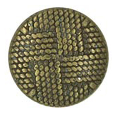23384 Sullivans 20mm Round Plastic Shank Button - Thatched Pattern - Bronze - 20 In A Tube