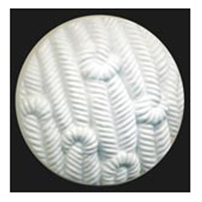 23459 Sullivans 21mm Round Plastic Shank Button -  Rope Effect - White  - 20 In A Tube