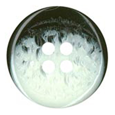 23703 Sullivans 18mm Round Plastic Button 4  Hole - Two Toned - Black/white - 21 In A Tube