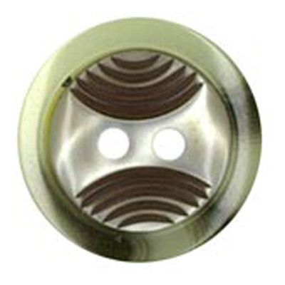 23807 Sullivans 21mm Round Plastic Button 2 Hole With Black Arc Lines - Grey - 19 In A Tube