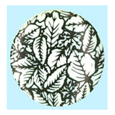 23830 Sullivans 28mm Round Plastic Shank Button With  Black Floral Design - White  - 13 In A Tube