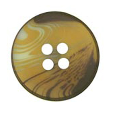 23930 Sullivans 15mm Round Plastic Button 4 Hole - Indented - Brown/amber - 44 In A Tube