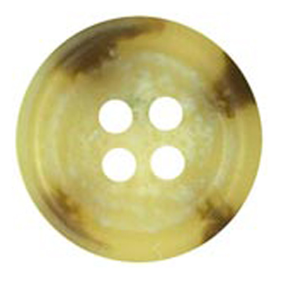 23949 Sullivans 16mm Round Plastic Button 4 Hole With Cream Centre - Amber - 60 In A Tube
