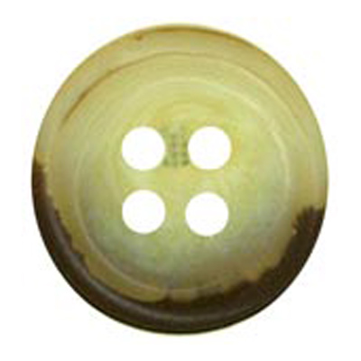 23950 Sullivans 16mm Round Plastic Button 4 Hole With Cream Centre - Brown - 60 In A Tube