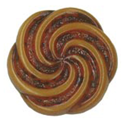 23959 Sullivans 14mm Round Plastic Shank Button With Swirls From Centre - Brown - 33 In A Tube