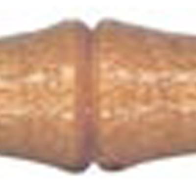 24057 Sullivans 45mm Wooden Toogle Button 2 Hole  - Centre Indent - Tan - 16 In A Tube