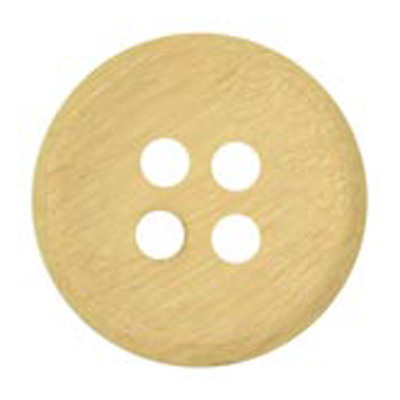 24068 Sullivans 15mm Round Plastic Button 4 Hole  - Cream - 37 In A Tube