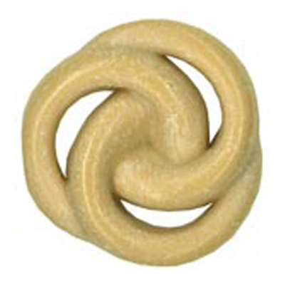 24072 Sullivans 24mm Round Plastic Shank Button  - Linked Ropes - Cream - 16 In A Tube