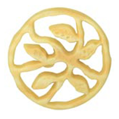 24079 Sullivans 25mm Round Plastic Button With Branch Like Cutouts - Cream - 30 In A Tube