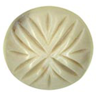 24080 Sullivans 15mm Square Plastic Shank Button With Rounded Corners  And Grooved Pattern - Cream - 34 In