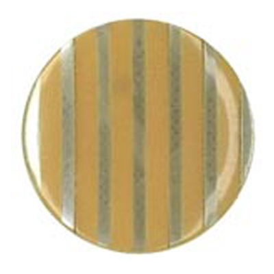 24195 Sullivans 16mm Round Plastic Shank Button - Clear With Beige Stripes - 28 In A Tube