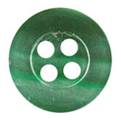 24224 Sullivans 12mm Round Plastic Button 4 Hole Frosted - Streaked Green - 65 In A Tube