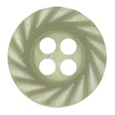 24233 Sullivans 13mm Round Plastic Button 4 Hole - With Diagonal Stripes On Border - Grey - 56 In A Tube