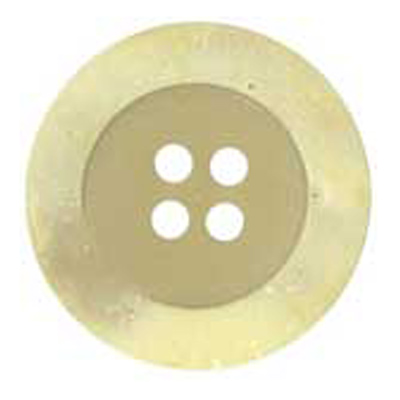 24330 Sullivans 18mm Round Plastic Button 4 Hole With Crater Like Mottled Border - Centre Toffee - 32 In A