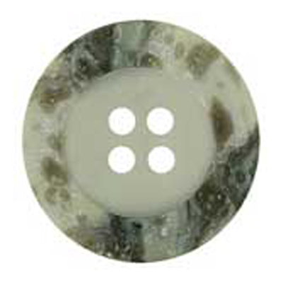 24334 Sullivans 23mm Round Plastic Button 4 Hole With Crater Like Mottled Border - Centre Grey - 23 In A T