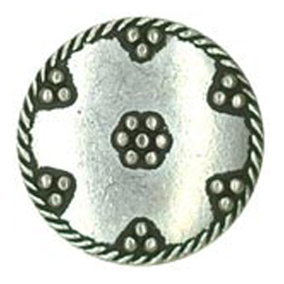 24370 Sullivans 18mm Round Metal Shank Button With Silver Balls - Silver - 18 In A Tube