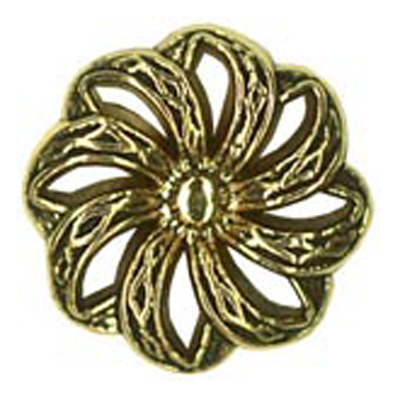 24373 Sullivans 20mm Flower Plastic Shank Button  - Gold - 17 In A Tube