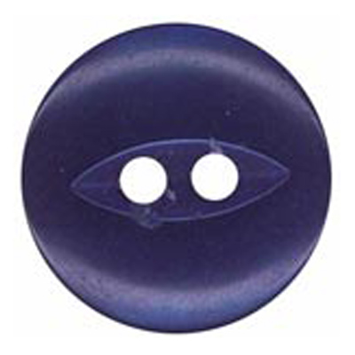 24436 Sullivans 10mm Round Plastic Button 2 Hole With Cat-eye Centre - Navy - 100 In A Bag