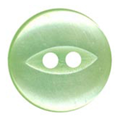 24449 Sullivans 10mm Round Plastic Button 2 Hole With Cat-eye Centre - Mint - 100 In A Bag