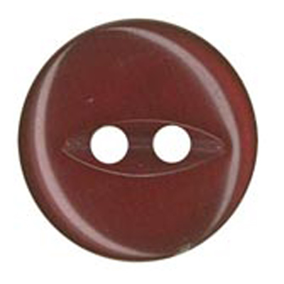24476 Sullivans 12mm Round Plastic Button 2 Hole With Cat-eye Centre - Maroon - 100 In A Bag