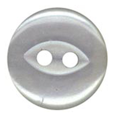 24477 Sullivans 12mm Round Plastic Button 2 Hole With Cat-eye Centre - Grey - 100 In A Bag