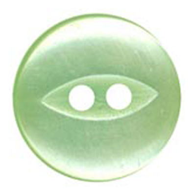 24497 Sullivans 14mm Round Plastic Button 2 Hole With Cat-eye Centre - Mint - 100 In A Bag