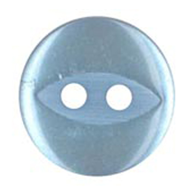 24502 Sullivans 14mm Round Plastic Button 2 Hole With Cat-eye Centre - Sky - 100 In A Bag