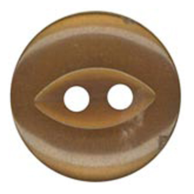 24506 Sullivans 14mm Round Plastic Button 2 Hole With Cat-eye Centre - Tan - 100 In A Bag