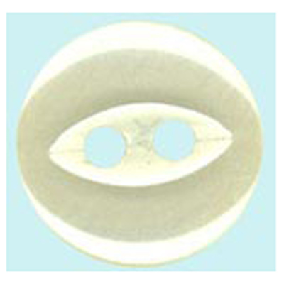 24546 Sullivans 23mm Round Plastic Button 2 Hole With Cat-eye Centre - Clear - 60 In A Tube