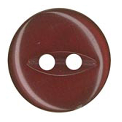 24556 Sullivans 23mm Round Plastic Button 2 Hole With Cat-eye Centre - Maroon - 60 In A Tube