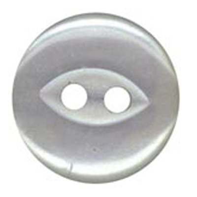 24557 Sullivans 23mm Round Plastic Button 2 Hole With Cat-eye Centre - Grey - 60 In A Tube
