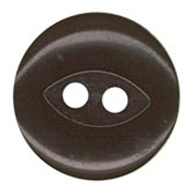 24558 Sullivans 23mm Round Plastic Button 2 Hole With Cat-eye Centre - Black - 60 In A Tube