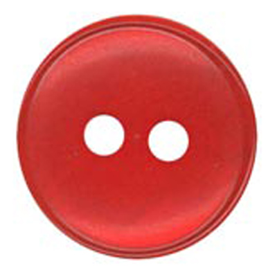 24579 Sullivans 10mm Round Plastic Button 2 Hole With Rim - Red - 180 In A Tube