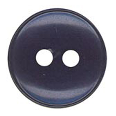 24580 Sullivans 10mm Round Plastic Button 2 Hole With Rim - Navy - 180 In A Tube