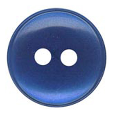 24581 Sullivans 10mm Round Plastic Button 2 Hole With Rim - Royal - 180 In A Tube