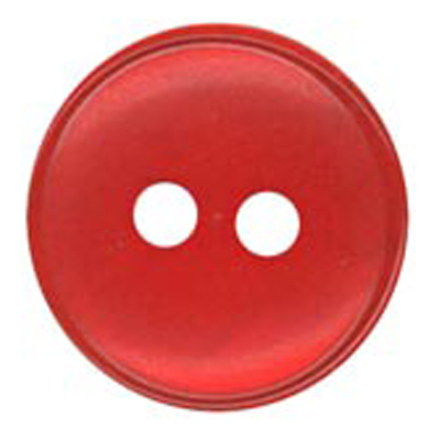 24611 Sullivans 12mm Round Plastic Button 2 Hole With Rim - Red - 150 In A Tube