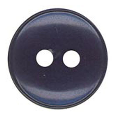 24612 Sullivans 12mm Round Plastic Button 2 Hole With Rim - Navy - 150 In A Tube